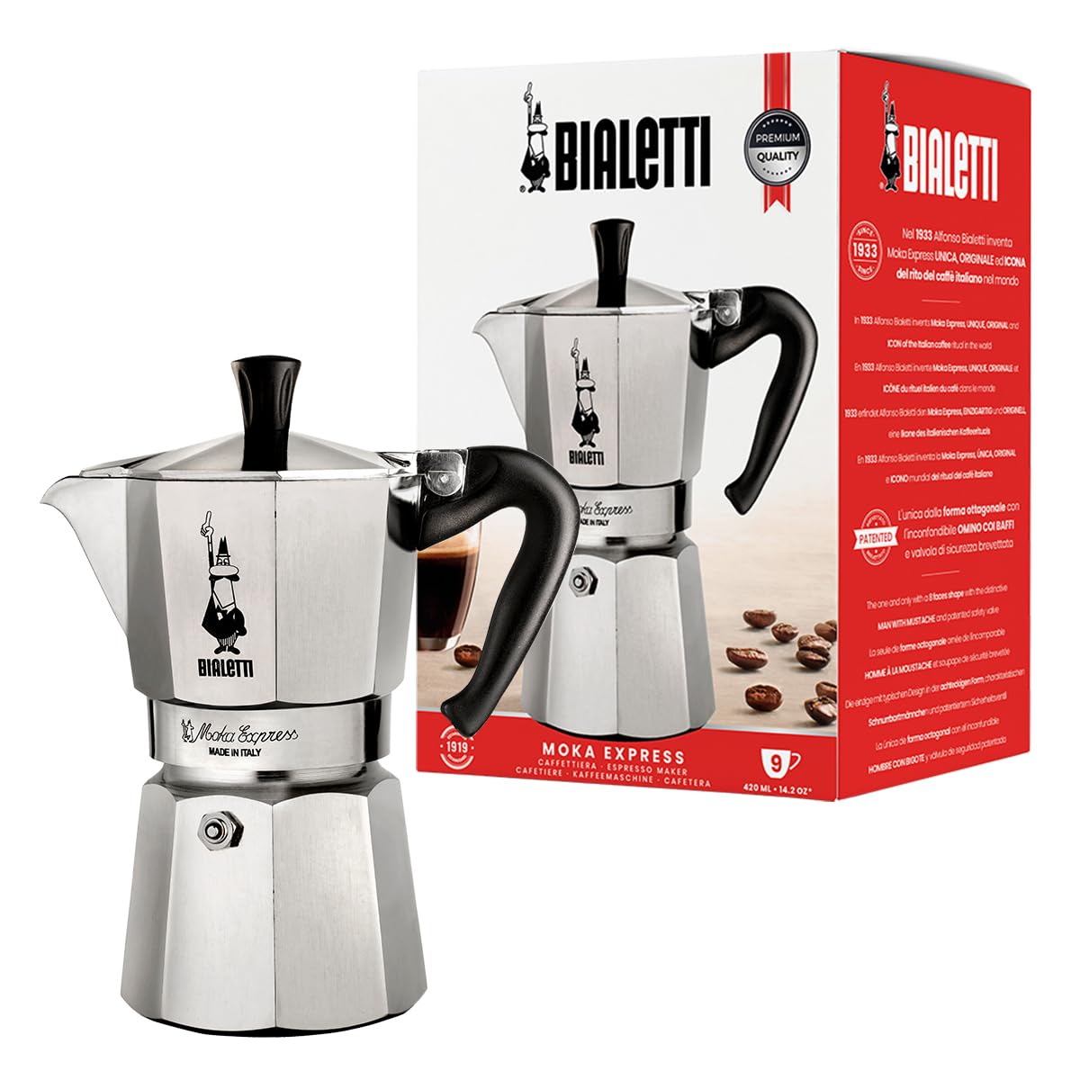 Moka Express Coffee Maker, 9 Cup