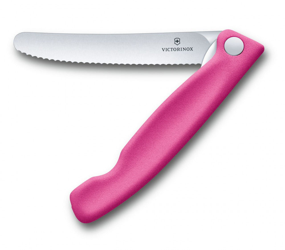 Swiss Classic Folding Knife Serrated – Pink