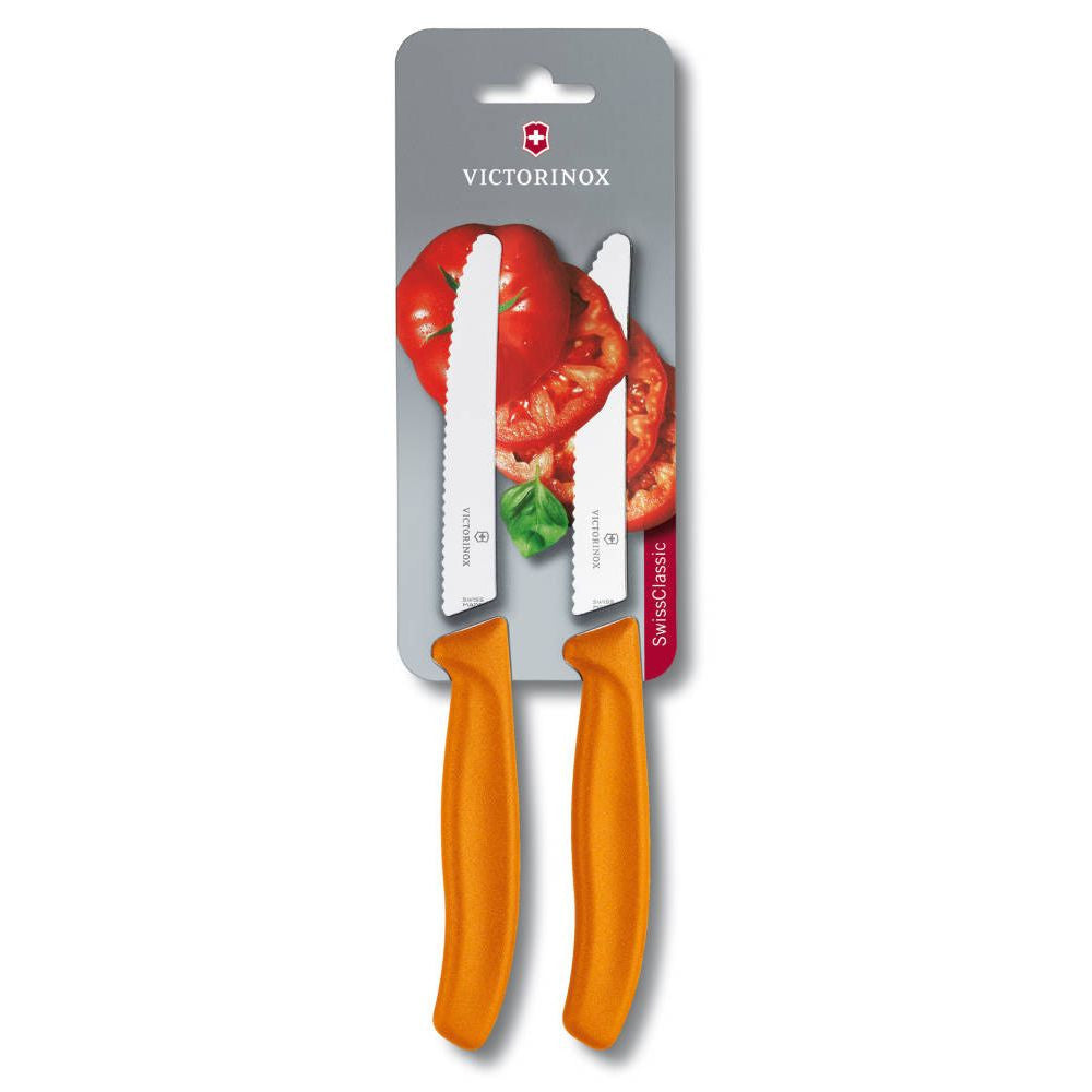 Swiss Classic Breakfast Knife Serrated Orange 2 pcs
