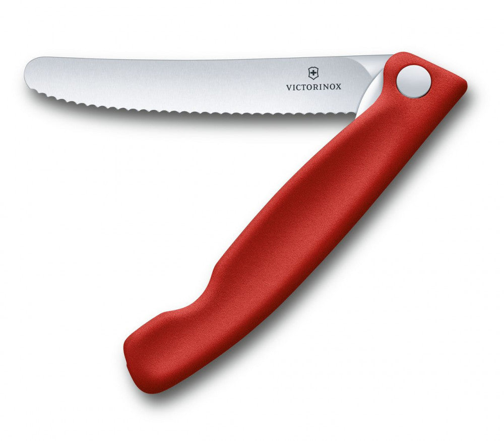 Swiss Classic Folding Knife Serrated Red
