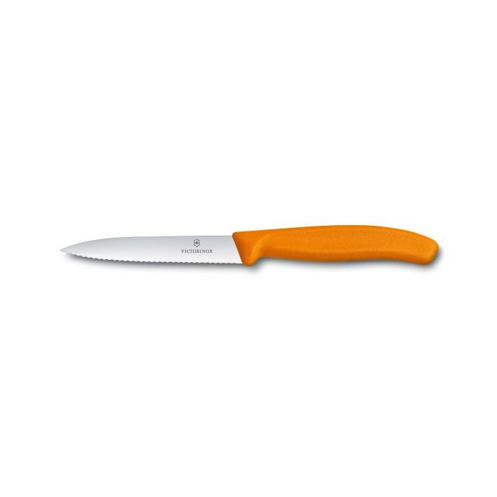 Swiss Classic Chopping Knife Serrated Sharp 10 cm Orange